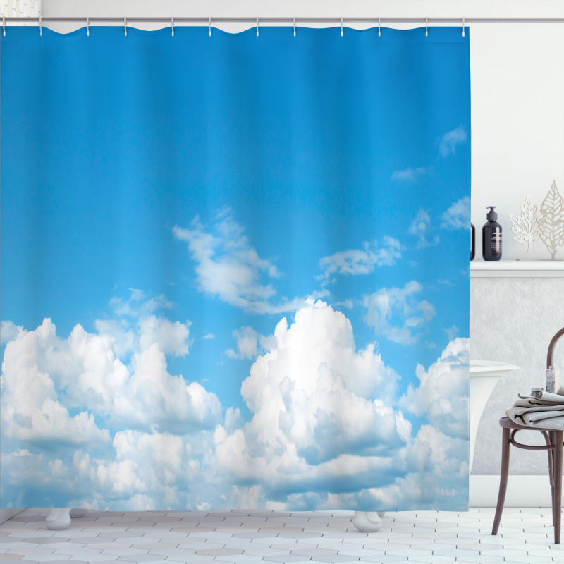 Cloudy Calming Scene Shower Curtain