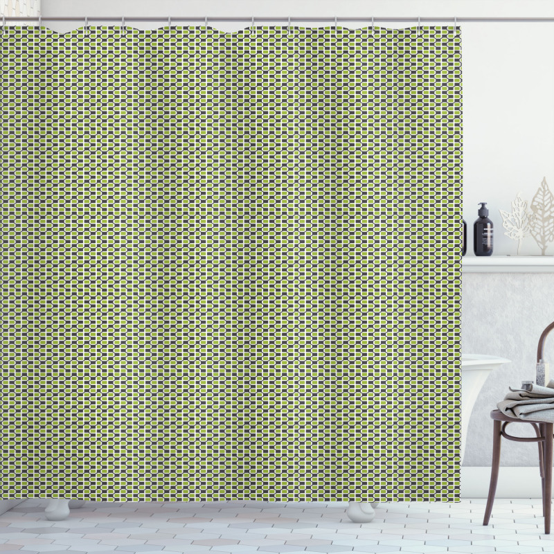 Symmetric Mini Rectangles Shower Curtain