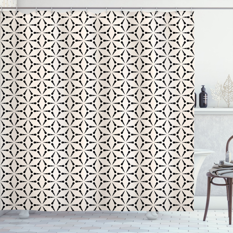 Leaf Geometric Flowers Shower Curtain