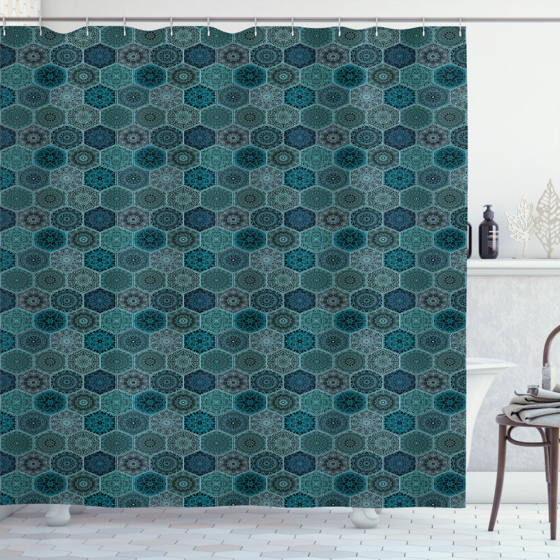 Patchwork Floral Style Shower Curtain