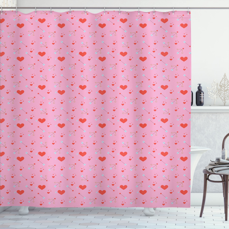 Hearts and Cupid Shower Curtain