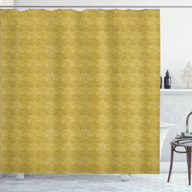 Silhouettes of Flying Birds Shower Curtain