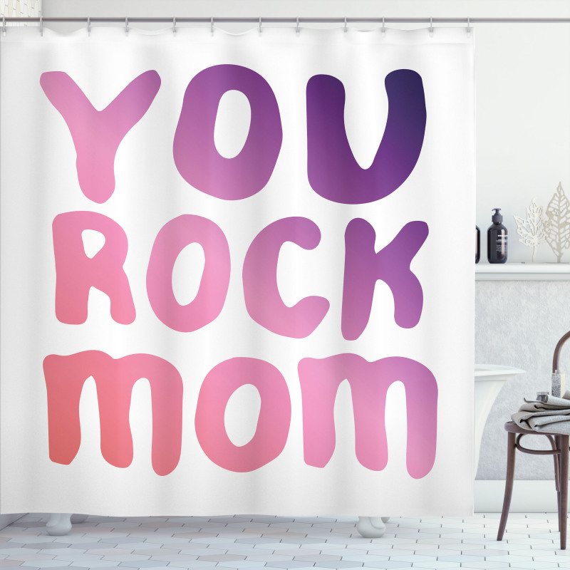 Gradient Mother's Day Art Shower Curtain