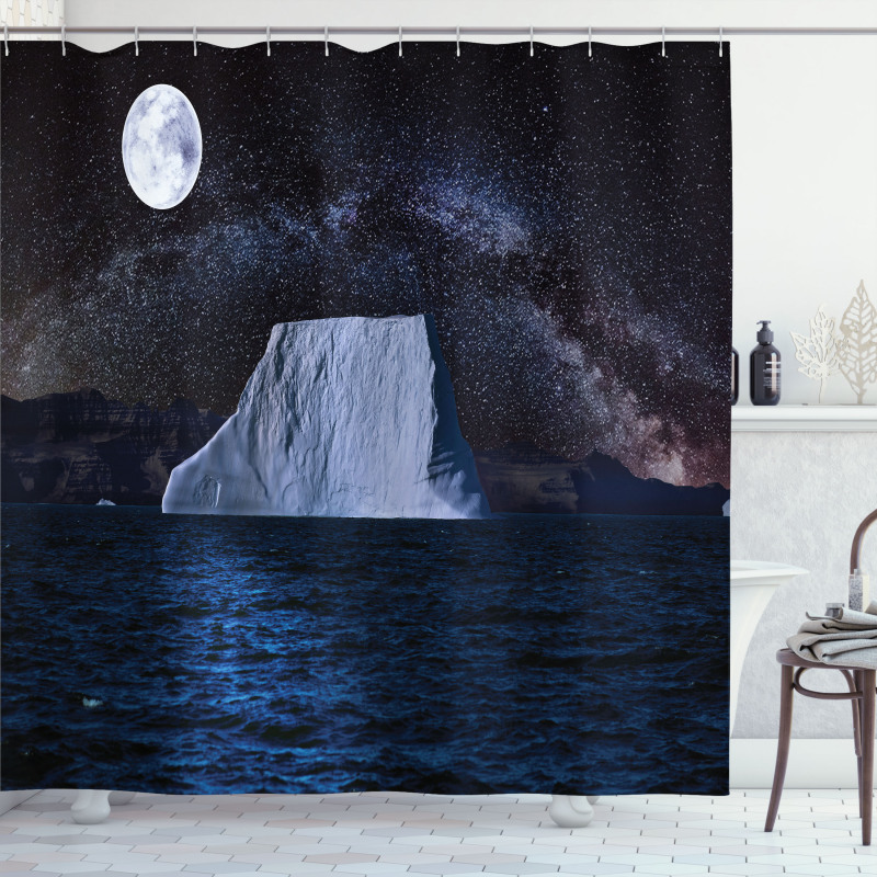 Iceberg Reflection Sky Shower Curtain