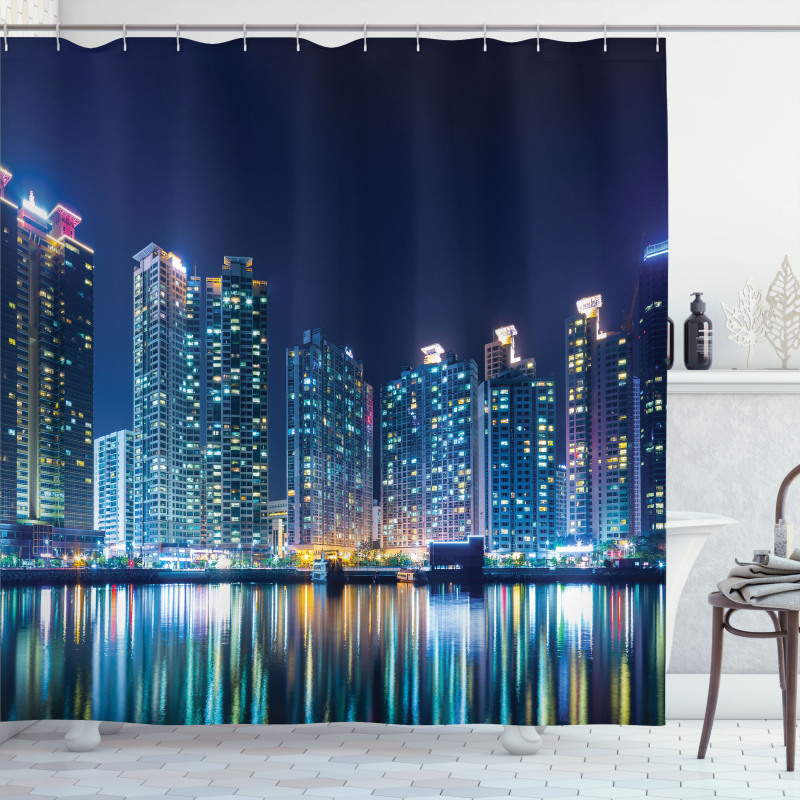 Urban Skyline Photo Shower Curtain