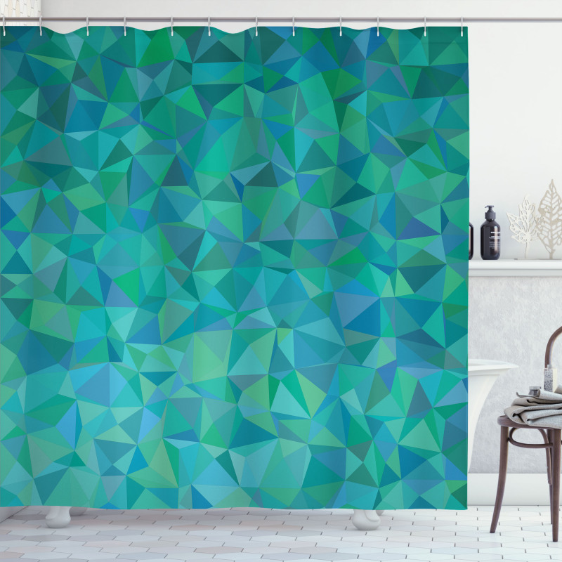 Triangle Mosaic Design Shower Curtain