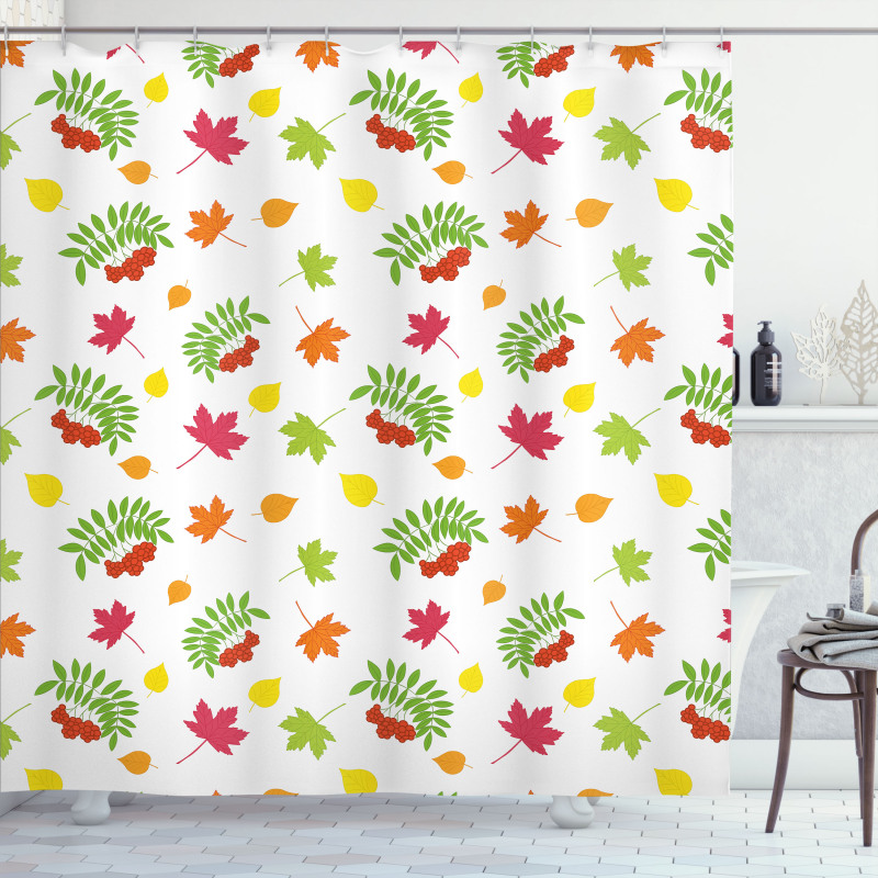 Colorful Simplistic Fall Shower Curtain