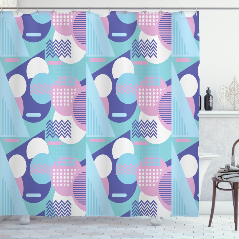 Memphis Style 80's Art Shower Curtain