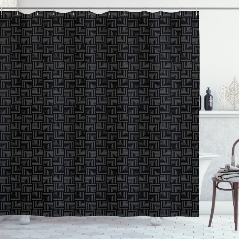 Streaks Forming Squares Shower Curtain