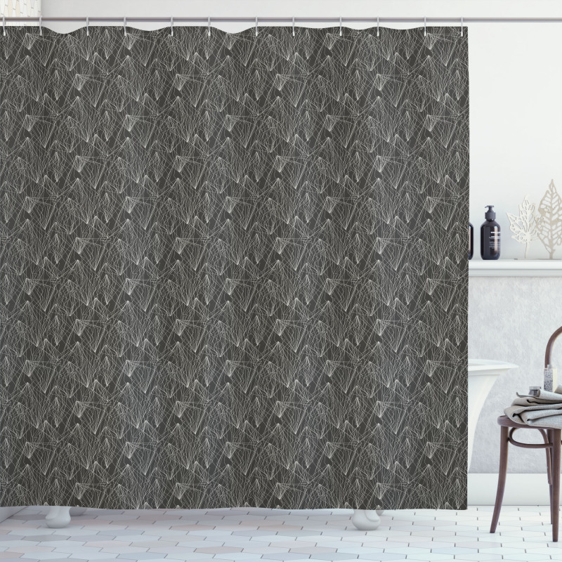 Modern Streaks and Beams Shower Curtain