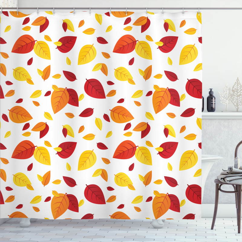 Seasonal Fall Leaves Shower Curtain