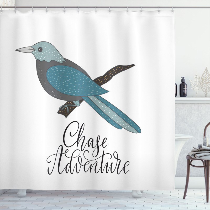 Chase Adventure Exotic Bird Shower Curtain