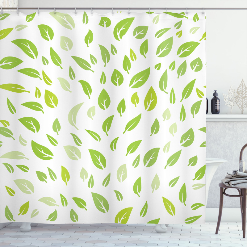 Summer Spring Garden Leaf Shower Curtain