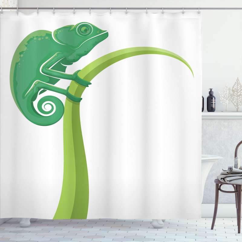 Exotic Grumpy Lizard Shower Curtain