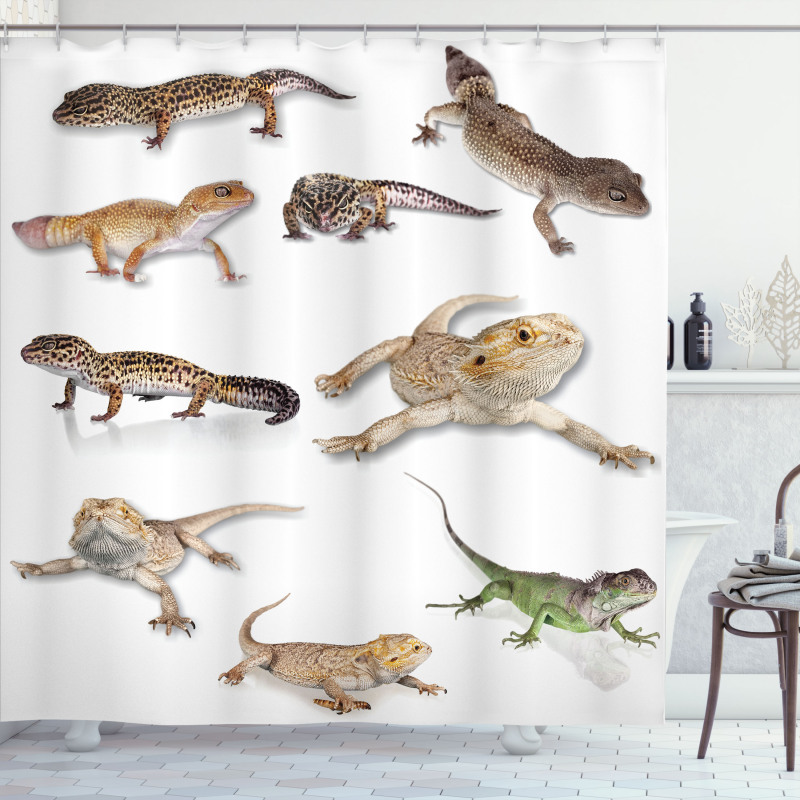 Primitive Reptile Shower Curtain