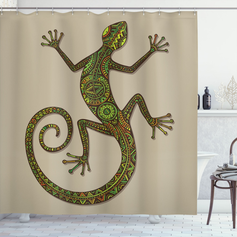 Lizard Pattern Shower Curtain