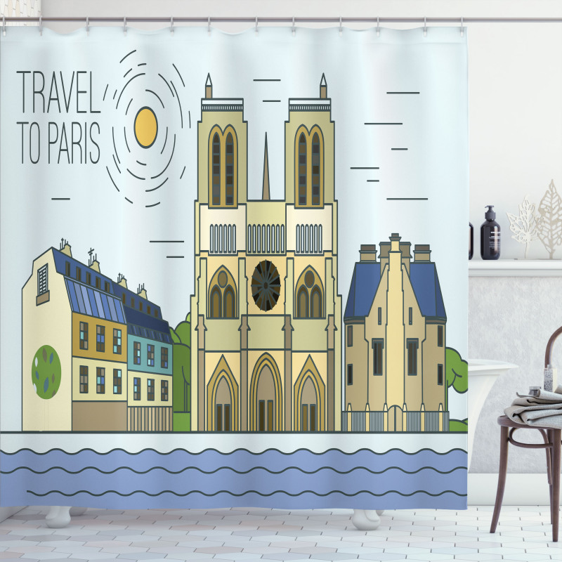 Postcard Image Shower Curtain