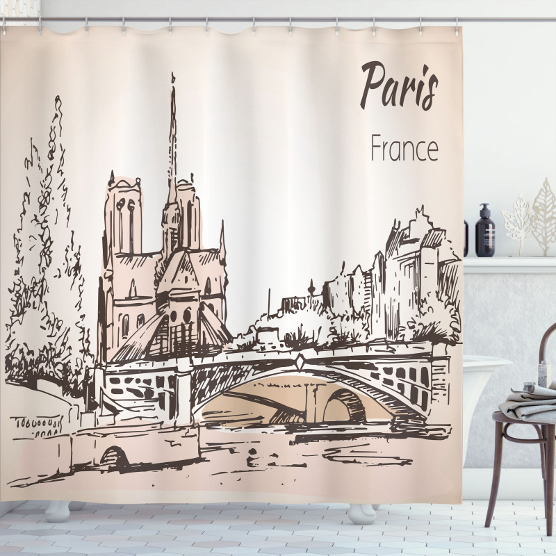 Art Cityscape Shower Curtain