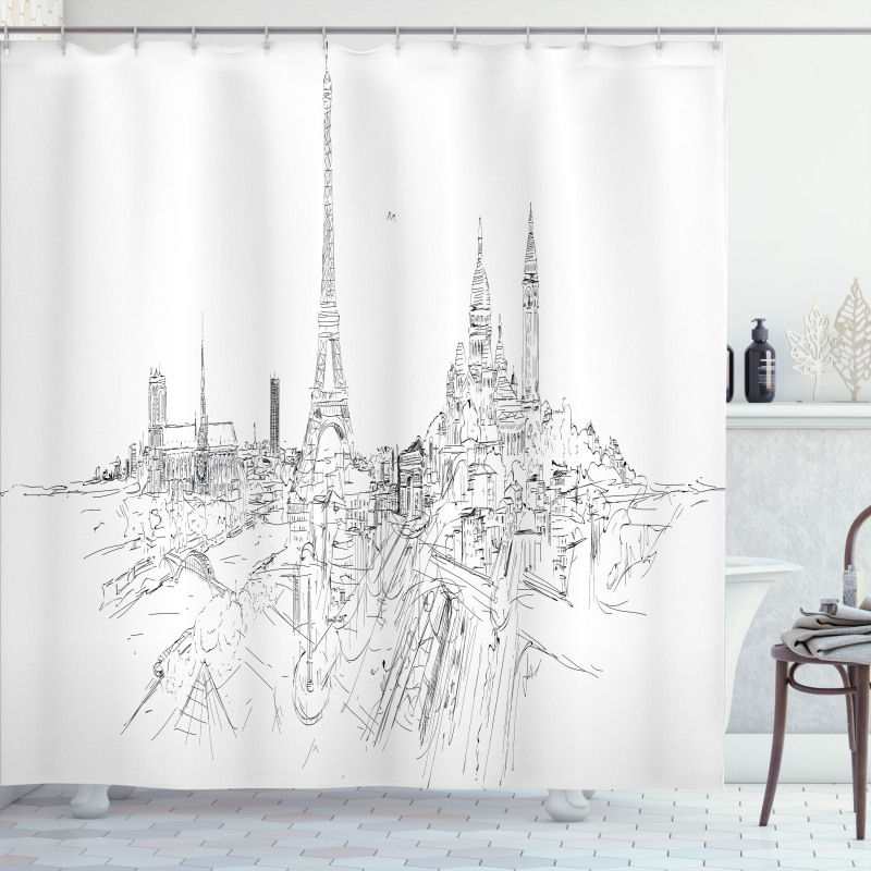 Cityscape Art Shower Curtain