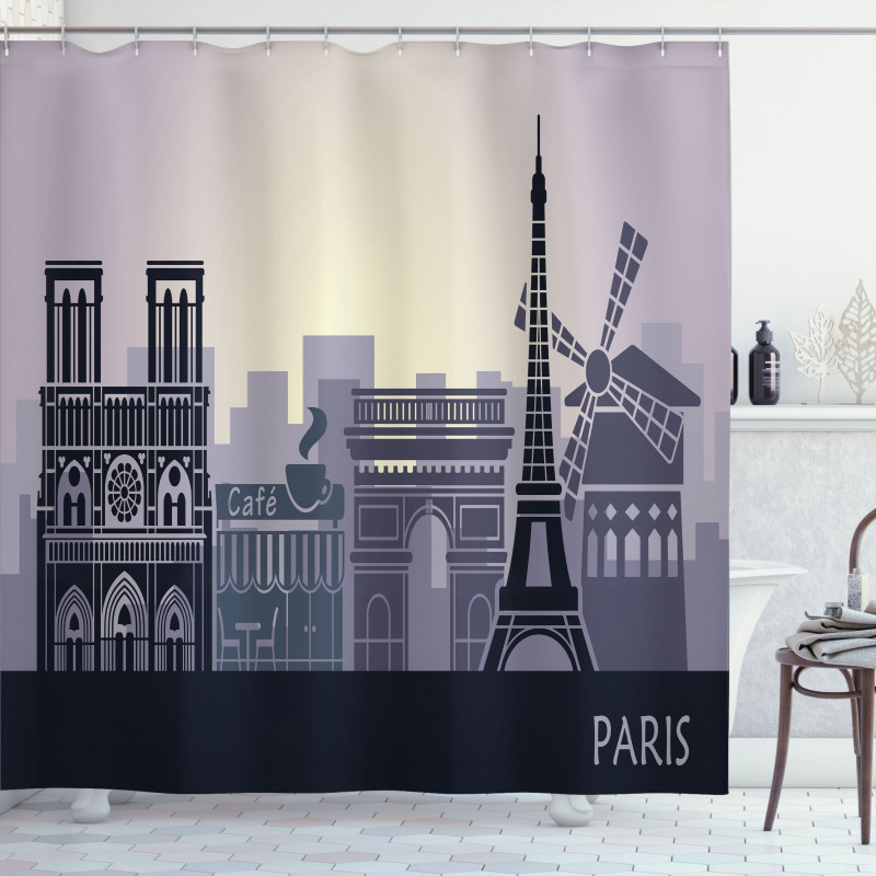 French Building Shower Curtain