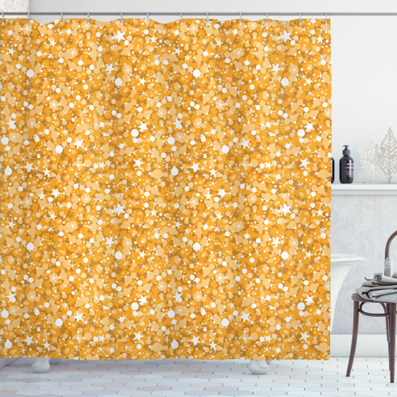 Abstract Polka Dots Art Shower Curtain
