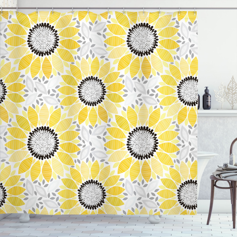 Sun Flower Nature Art Shower Curtain