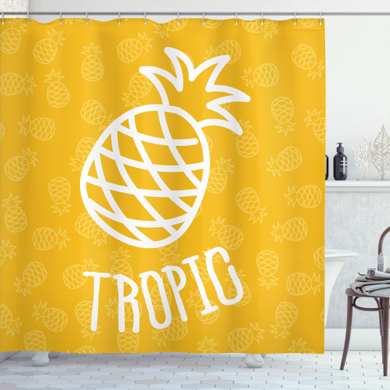 Exotic Pineapple Summer Shower Curtain