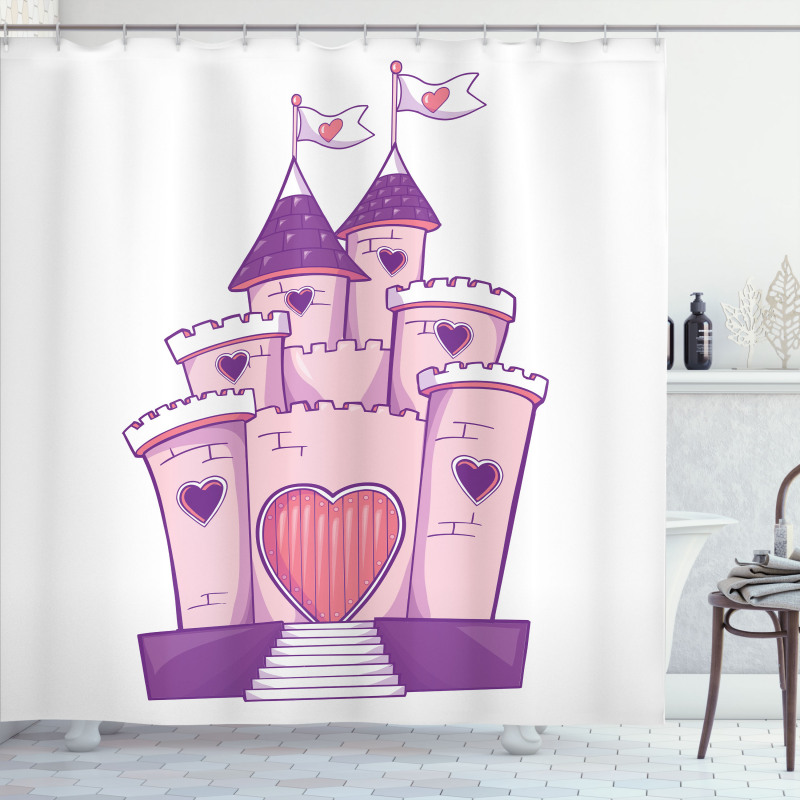 Cheerful Dreamy Fortress Shower Curtain