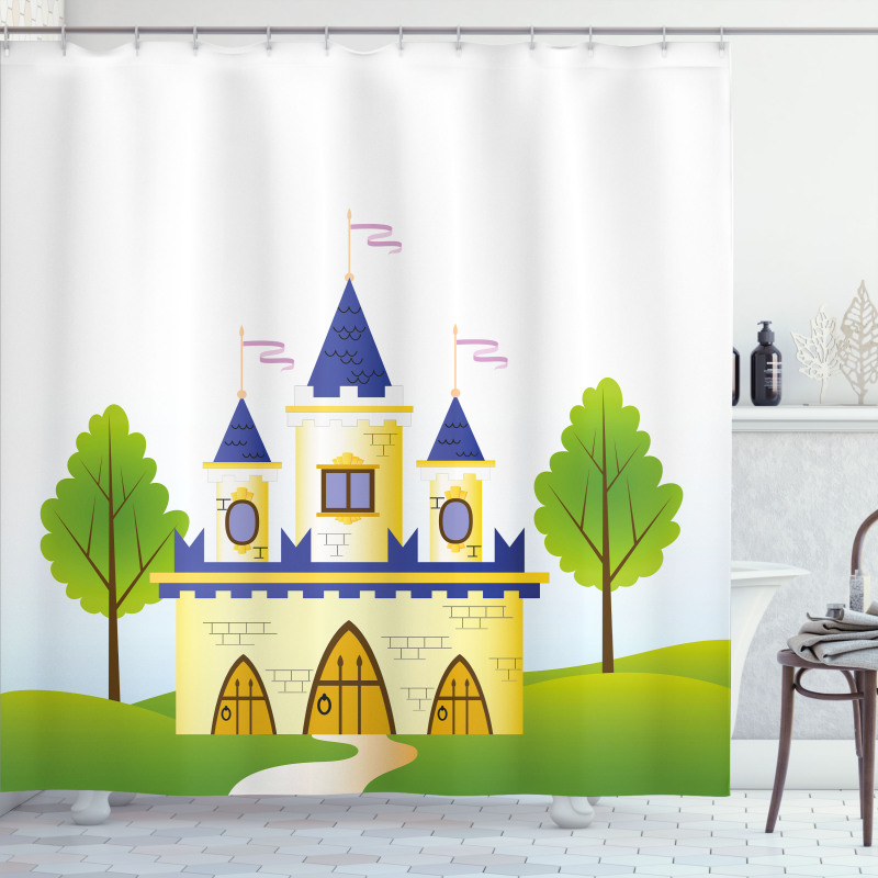 Magic Tale Land Fortress Shower Curtain