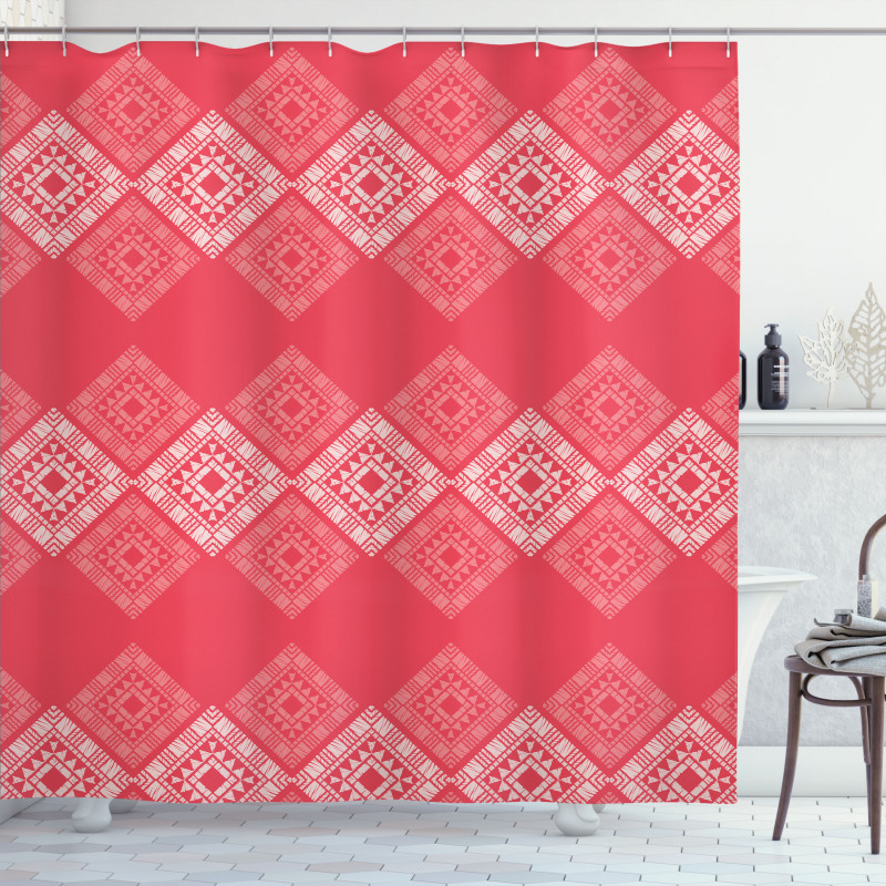 Square and Triangle Forms Shower Curtain