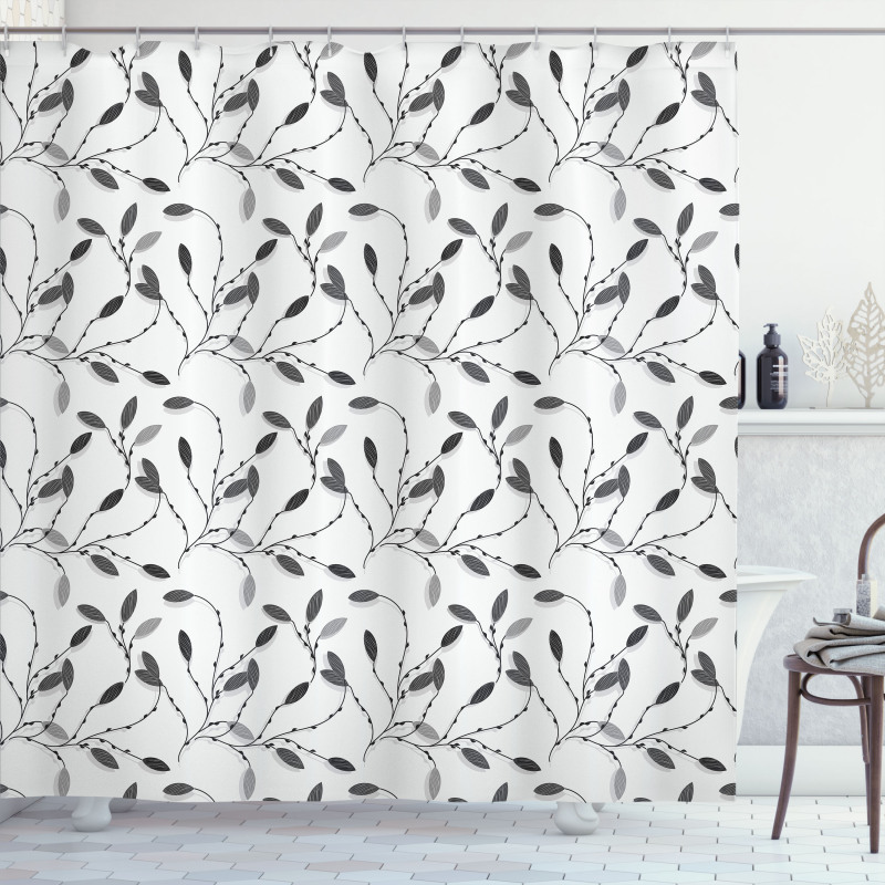 Autumn Leaves and Branches Shower Curtain
