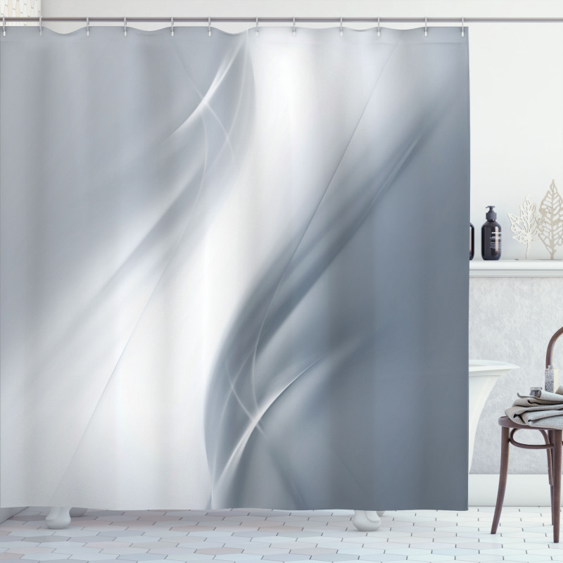Monochromatic Abstract Shower Curtain