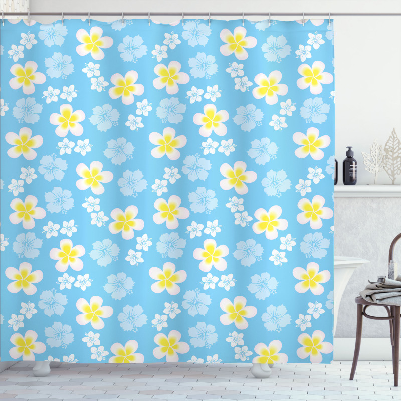 Freshening Soft Tone Flowers Shower Curtain