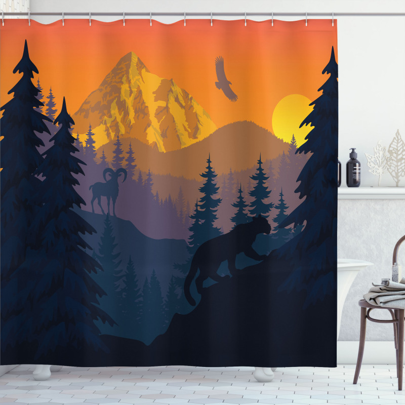 Wild Nature Landscape Art Shower Curtain