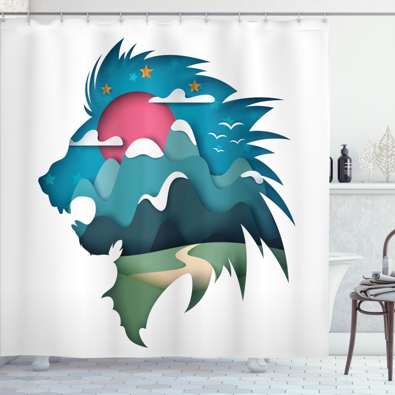 Creative Landscape Animal Shower Curtain