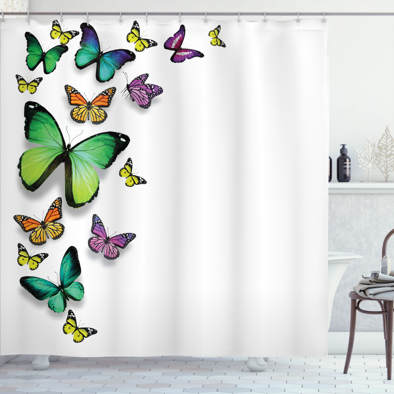 Bohem Wild Butterflies Shower Curtain