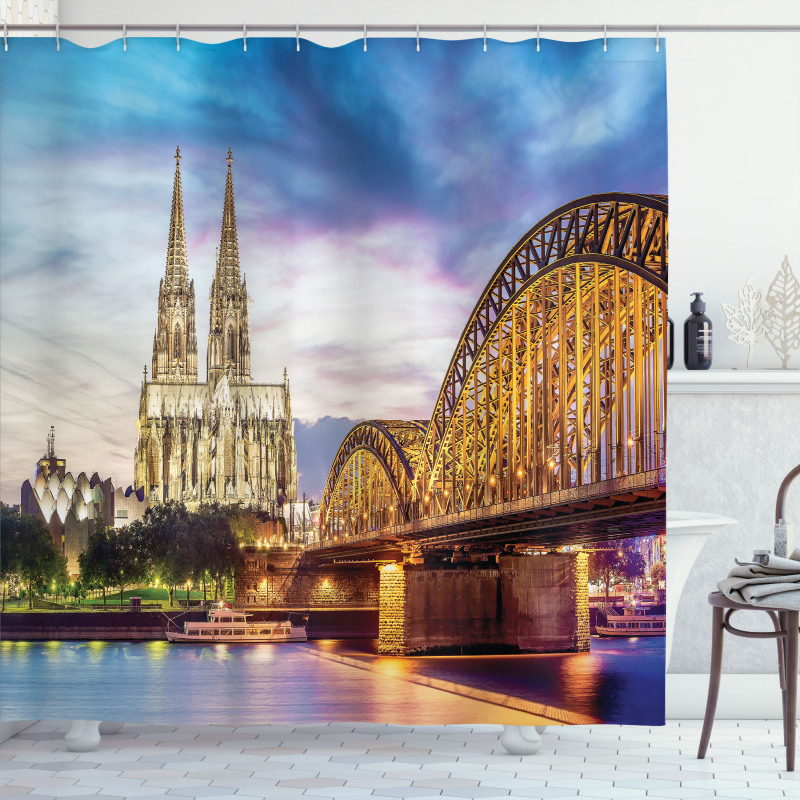 Old Bridge and Rhine Shower Curtain