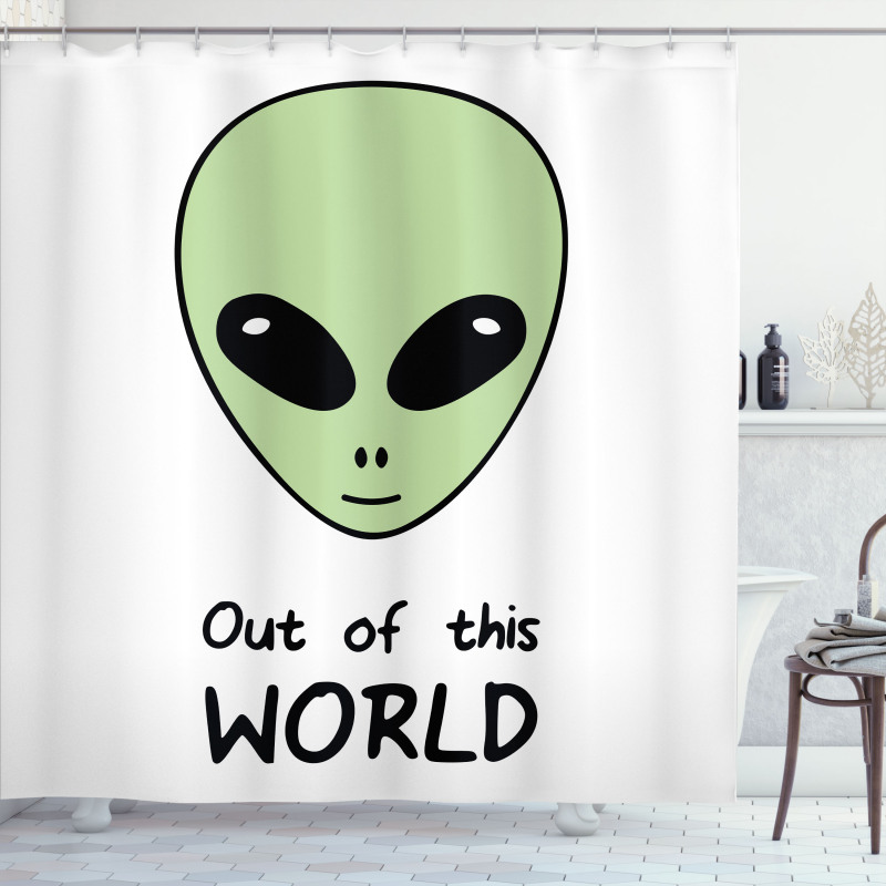 Out of This World UFO Being Shower Curtain