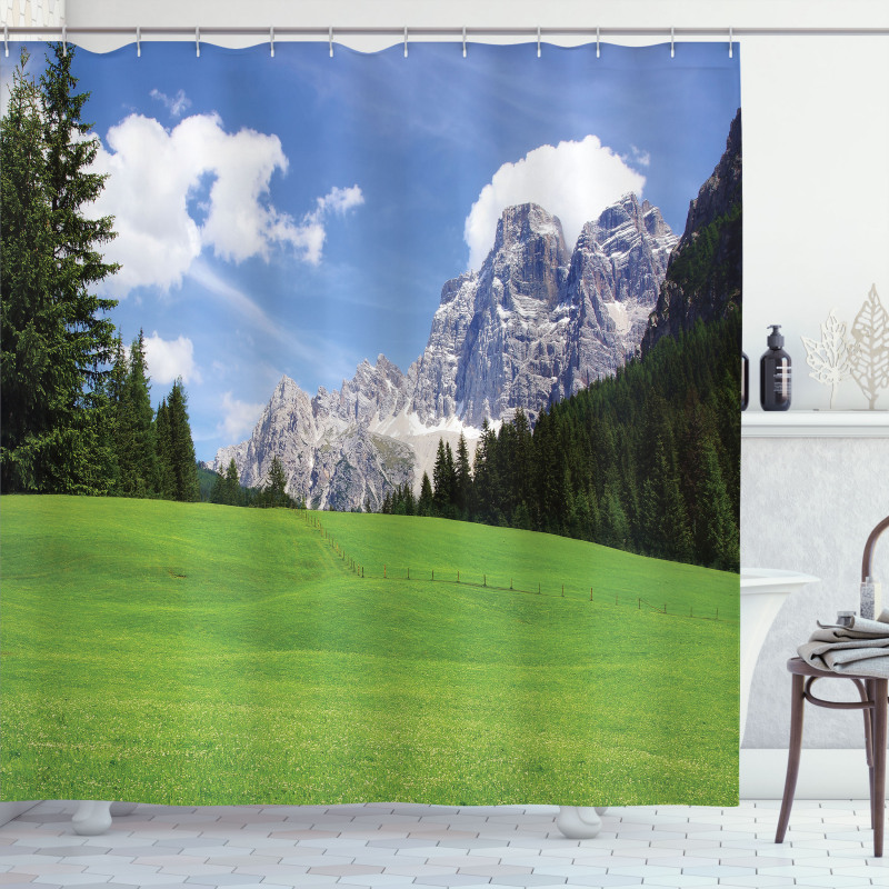 Rural Country Mountain Shower Curtain