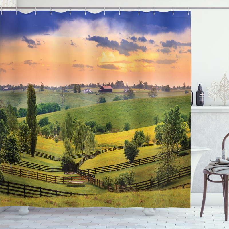 Surreal Countryside Shower Curtain
