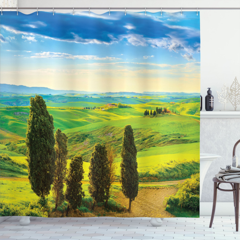 Rural Sunset in Italy Shower Curtain