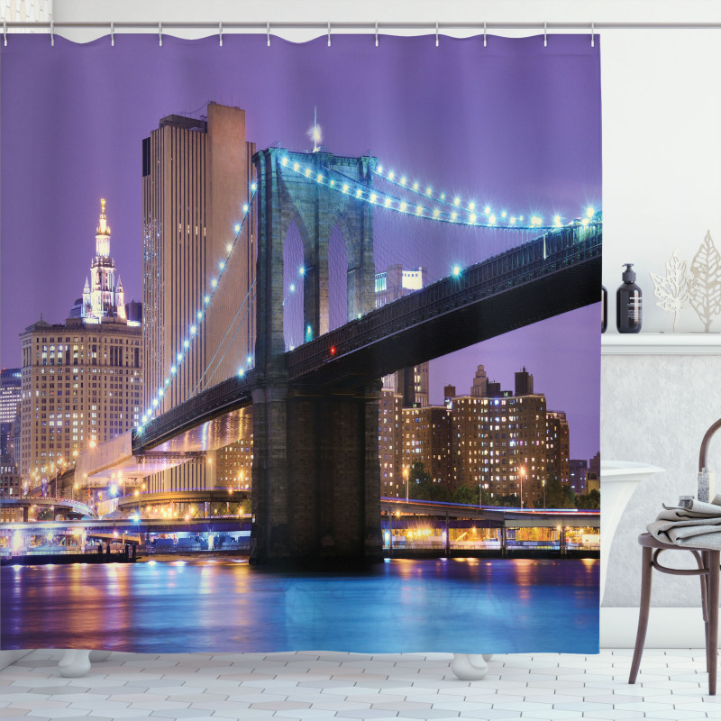 Bridge Towards Manhattan Shower Curtain