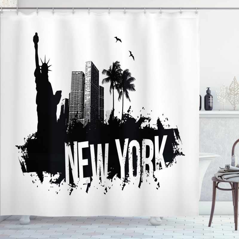 Cool Calligraphic Layout Shower Curtain