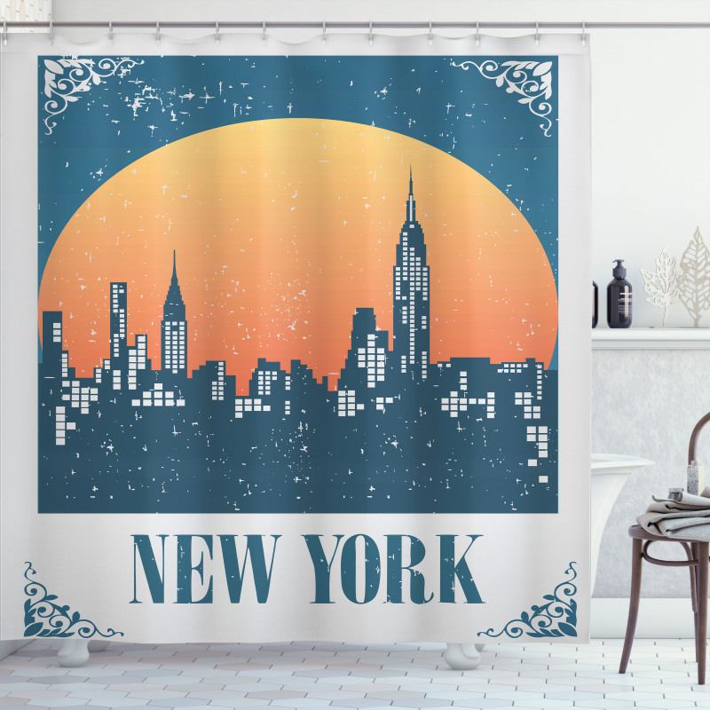 New York City at Sunset Shower Curtain