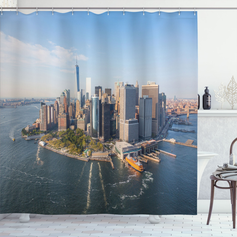 Real Life Aerial View Shower Curtain