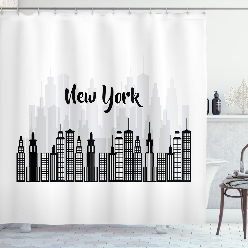 Monochrome and Modern Shower Curtain