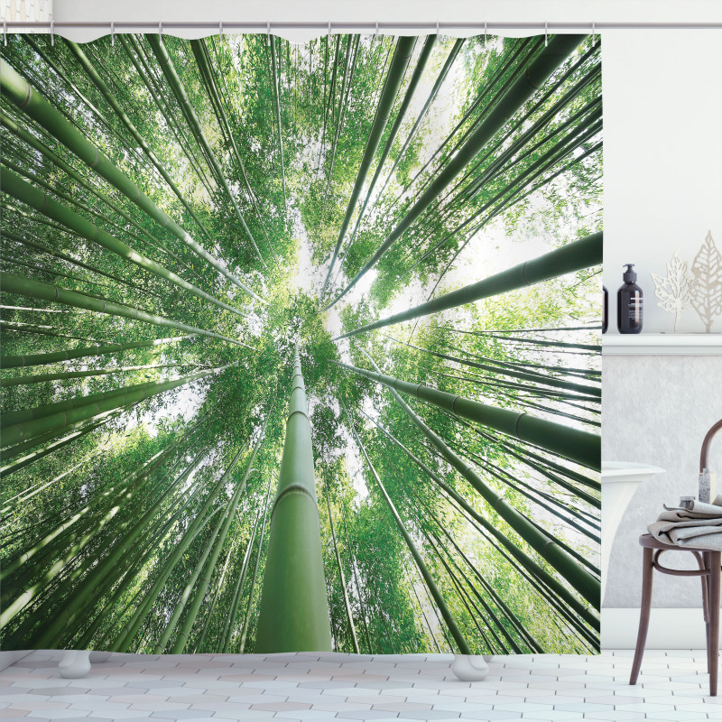 Tropic Rain Forest Bamboo Shower Curtain