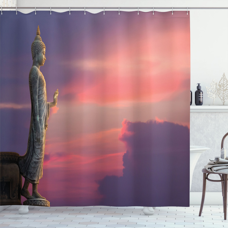 Magical Sunset Scene Shower Curtain