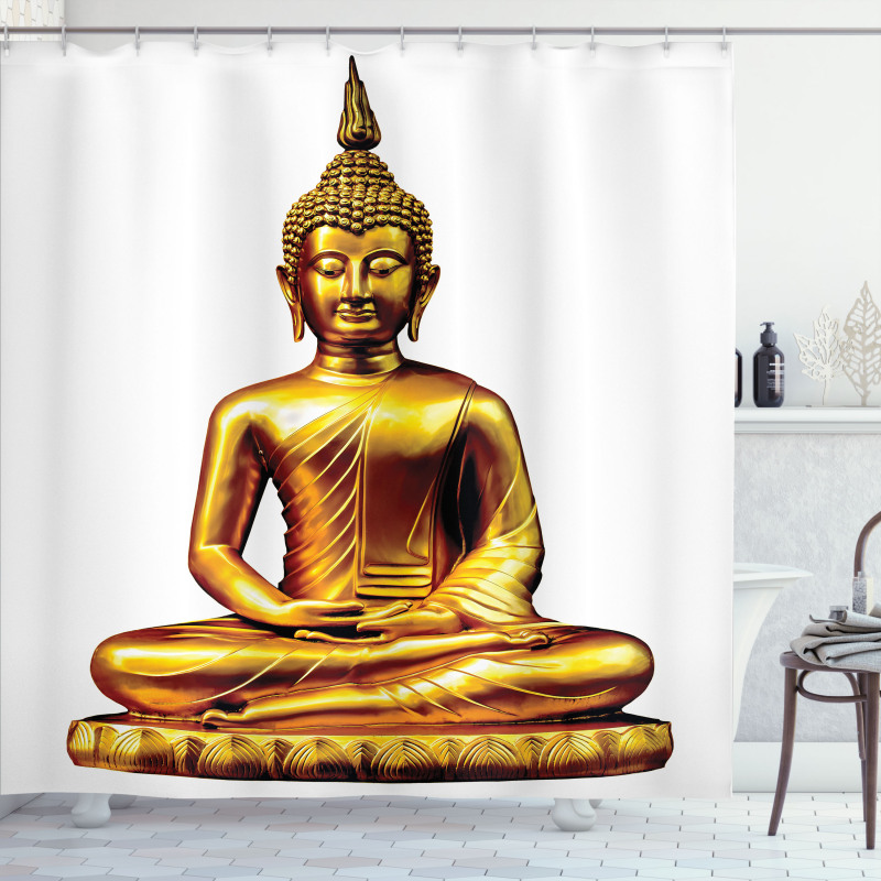 Statue Buildings Oriental Shower Curtain