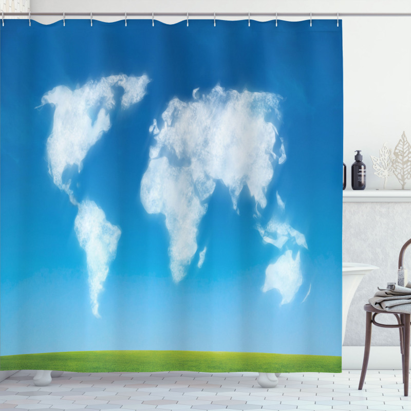 Colored Clouds in Sky Shower Curtain